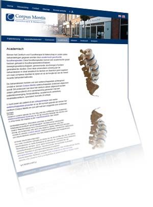 Printscreen van de website Corpusmentis.nl