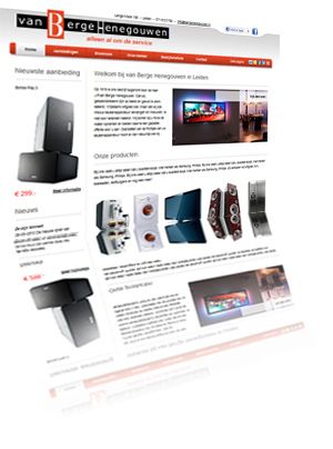 Printscreen van de website Bergehenegouwen.nl