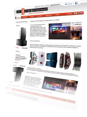 Printscreen van de website Bergehenegouwen.nl