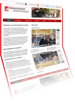 Printscreen van de website Leidenherenstraat.nl