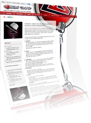 Printscreen van de website Camedygroup.nl