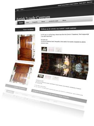 Printscreen van de website Antiektoudecentrum.nl
