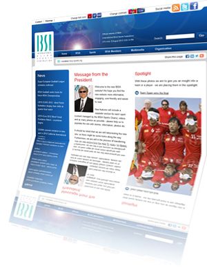 Printscreen van de website Ibsasport.org