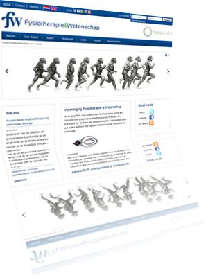 Printscreen van de website Fysiotherapiewetenschap.com